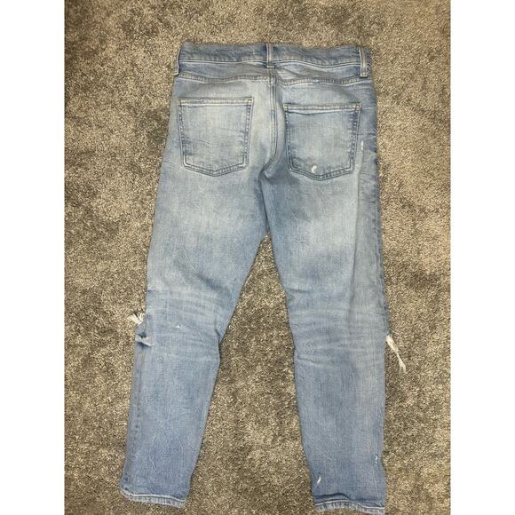Zara Woman Size 2 Premium Denim Collection Distressed Holes - Picture 7 of 9